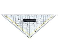 Linex Équerre 45° 2621GH – Polystyrène transparent jaune, 22,5×16 cm, 2 mm, 1 pièce