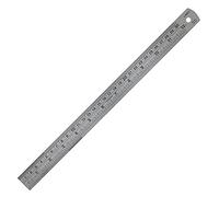 Linex Règle 30 cm en acier inoxydable avec marquage impérial et métrique