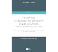 L'inexécution des décisions des juridictions constitutionnelles: Approches de droits étrangers et de droit comparé (Tome 39)