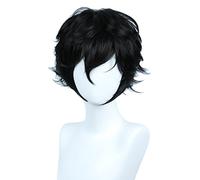 Linfairy Anime Short Black Perruque Halloween Costume Cosplay perruque for P5 (short black)