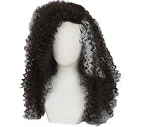 Linfairy Perruque Afro bouclée longue, perruque de Costume de Cosplay d'halloween pour femmes adultes