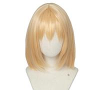 Linfairy Perruque De Cosplay Halloween Résistant à la Chaleur Déguisement Perruque Bob Blonde Costume Accessoire Fête Costume Culturel Événement