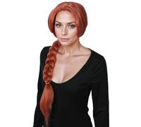 Linfairy Perruque de cosplay unisexe pour adultes déguisement d'Halloween (Red Brown)