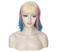 Linfairy Perruque longue et lisse pour déguisement d'Halloween fête cosplay anime unisexe (Raides Ombre, Adult)