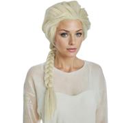 Linfairy Perruque longue tressée pour femme idéale pour Halloween déguisement cosplay film (Blonde)