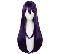 Linfairy Perruque Longue Violette Halloween Cosplay Pour Femme 85 cm