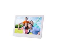 LINFE Album photo électronique 10 pouces LED cadre photo numérique image vidéo en boucle lecture 30 cm - Blanc