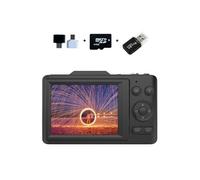 LINFE Appareil photo numérique 4K, 48 mégapixels, 2,8 pouces HD, zoom 16x, flash intégré pour les étudiants et les amateurs Appareil photo numérique - Noir Noir G