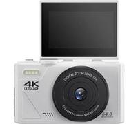 LINFE Appareil photo numérique, 64 Go Appareil photo pour enfants, 3,0 pouces, 64MP, WiFi, zoom 18x, pour les voyages et le vlogging blanc blanc G