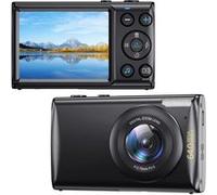 LINFE Appareil photo numérique 64MP UHD 4K pour vlogging avec zoom 18X, autofocus, fonction MP3, effets de filtre Appareil photo numérique - Noir Noir G