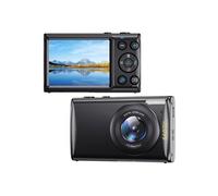 LINFE Appareil photo numérique 64MP UHD 4K pour vlogging avec zoom 18X, autofocus, fonction MP3, effets de filtre Appareil photo numérique - Noir Noir G