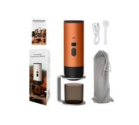 LINFE Cafetière portable, cafetière électrique sans fil, extraction haute pression, chauffage sans fil, recharge USB, orange