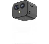 LINFE Caméra 4K haute définition, caméra d'action sans fil intelligente, babyphone, double objectif, contrôle via application, avec 32 Go de stockage, noir noir G