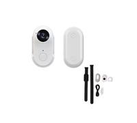 LINFE Caméra d'action HD WIFI, mini caméra anti-tremblement, caméra pour sports de plein air, caméra pour animaux domestiques, blanc