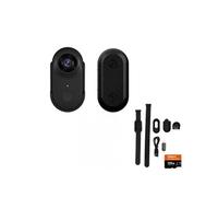 LINFE Caméra d'action HD WIFI, mini caméra anti-tremblement, caméra pour sports de plein air, caméra pour animaux domestiques, noir, 128GB