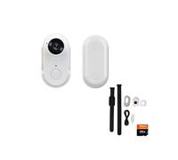 LINFE Caméra d'action HD WIFI, mini caméra anti-tremblement, caméra pour sports de plein air, caméra pour animaux domestiques, blanc, 128GB