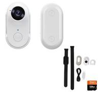 LINFE Caméra d'action HD WIFI, mini caméra anti-tremblement, caméra pour sports de plein air, caméra pour animaux domestiques, blanc, 128GB