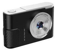 LINFE Caméra numérique 4K Ultra HD pour enfants - 48 mégapixels, portable, double objectif, 64 Go - Noir