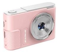 LINFE Caméra numérique 4K Ultra HD pour enfants - 48 mégapixels, portable, double objectif, 64 Go - Rose