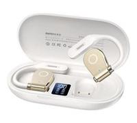 LINFE Casque de sport, casque supra-auriculaire, conduction aérienne, Bluetooth 5.4, affichage numérique de l'électricité, connecteur TYP-C, casque de musique sans fil, 11,2 x 5,8 x 2,3 cm, blanc blan