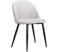 LINFE Chaise de salle à manger, lot de 4, assise ergonomique rembourrée, assise rembourrée, dossier, pieds en métal robustes, cuisine, salon, 46x56x87cm, gris gris G