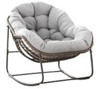 LINFE Fauteuil à bascule extérieur, fauteuil à bascule confortable intérieur et extérieur-gris clair gris clair G