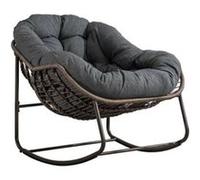 LINFE Fauteuil à bascule extérieur, fauteuil à bascule confortable intérieur et extérieur-gris gris G