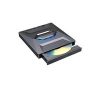 LINFE Graveur de CD/DVD 4 en 1, Lecteur de DVD externe multifonctionnel, fente pour carte SD, avec USB 3.0/Type-C , 15,5 x 14,3 x 2,3 cm, noir