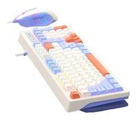 LINFE Kit souris et clavier Clavier mécanique éclairé 98 touches - Bleu G