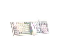 LINFE Kit souris et clavier Clavier mécanique éclairé 98 touches - Gris