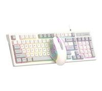 LINFE Kit souris et clavier Clavier mécanique éclairé 98 touches - Gris G