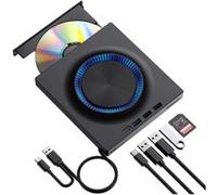 LINFE Lecteur Blu-ray externe, lecteur DVD, enregistreur DVD UHD portable, pour Win 7/8/10/11/PC