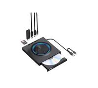 LINFE Lecteur Blu-ray externe, lecteur portable UHD BD/DVD, graveur de DVD, USB 3.0, lecture et écriture, pour PC/ordinateur portable, noir G