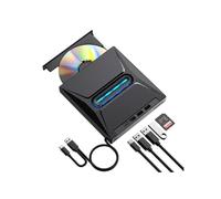 LINFE Lecteur de DVD Blu-ray externe USB-C & USB 3.0, graveur de CD/DVD avec lecteur de carte SD & hub USB, avec Windows, Linux, macOS, portable&Plug-and-Play G