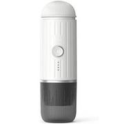 LINFE Machine à café portable 2 en 1, machine à expresso, 12 V, rechargeable, pour les voyages, le camping, la voiture, l'extérieur, avec Nespresso, capsules, blanc Blanc G