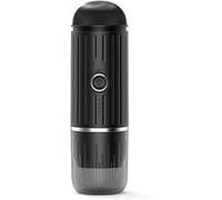 LINFE Machine à café portable 2 en 1, machine à expresso, 12 V, rechargeable, pour les voyages, le camping, la voiture, l'extérieur, avec Nespresso, capsules, noir Noir G