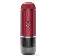 LINFE Machine à café portable 2 en 1, machine à expresso, 12 V, rechargeable, pour les voyages, le camping, la voiture, l'extérieur, avec Nespresso, capsules, rouge Rouge G