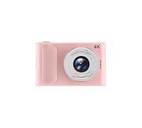 LINFE Mini appareil photo numérique CCD Haute résolution 4K 4400W pixels Zoom 4x, 64G Appareil photo numérique - Rose