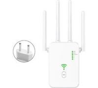 LINFE Routeur 1200 Mbps, répéteur WiFi, prolongateur de réseau filaire/sans fil, résistance aux interférences double bande 2,4 G/5 G, blanc