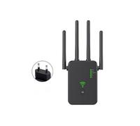 LINFE Routeur 1200 Mbps, répéteur WiFi, prolongateur de réseau filaire/sans fil, résistance aux interférences double bande 2,4 G/5 G, noir