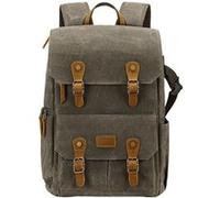LINFE Sac à dos photo en toile imperméable de grande capacité - army verte G