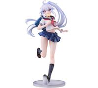 Linfemy Figurine prisme d'eau pour filles Illustration d'anime 26 cm PVC Modèle Scène Anime Girls Uniforme Statues Cadeaux Décoration de bureau Noël