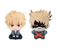 Linfemy Lot de 2 porte-clés en peluche MHA Bakugou Katsuki - Ornements de Noël - 10 cm - En coton PP doux - Pendentifs - Cadeaux pour les fans