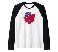 Linfield University Wildcats Mack Mascot Head Mark Manche Raglan