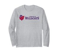 Linfield University Wildcats Mack Mascot Horizontal Manche Longue