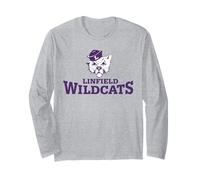 Linfield University Wildcats Stacked Mascot Logo Manche Longue