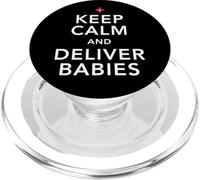 L'infirmière Garde Son Calme et accouche de bébés OB/GYN PopSockets PopGrip pour MagSafe