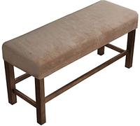 LINFKY Housses De Banc en Velours Spandex pour Salle à Manger - Housse De Banc en Velours épais Et Doux Housse De Banc Housse De Banc Amovible Lavable pour Cuisine, Chambre à Coucher (Taupe,Large)