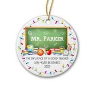 L'Influence d'un Bon Enseignant Décoration De Noël A Suspendre Céramique Pendentif De Noël avec Ficelle Ornement Suspendu pour Maison Fête Jardin