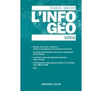 L'information géographique - n°1/2021 Varia - Collectif - Armand Colin - broché - Revue